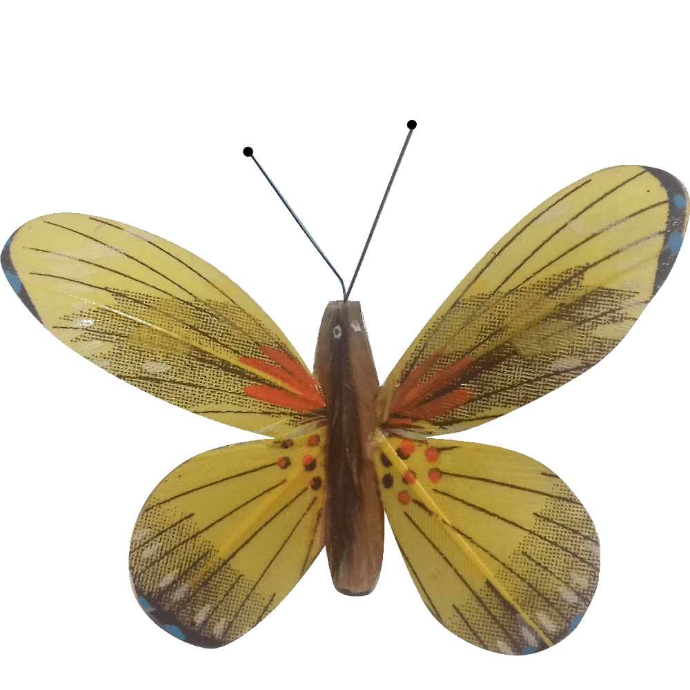 Tuteur Papillon jaune