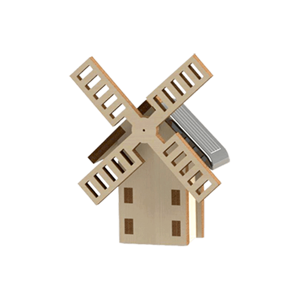 Maquette moulin solaire à construire - La Poste